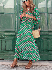 Robe longue bohème imprimée