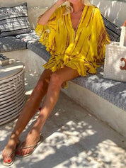 Robe courte unique à volants
