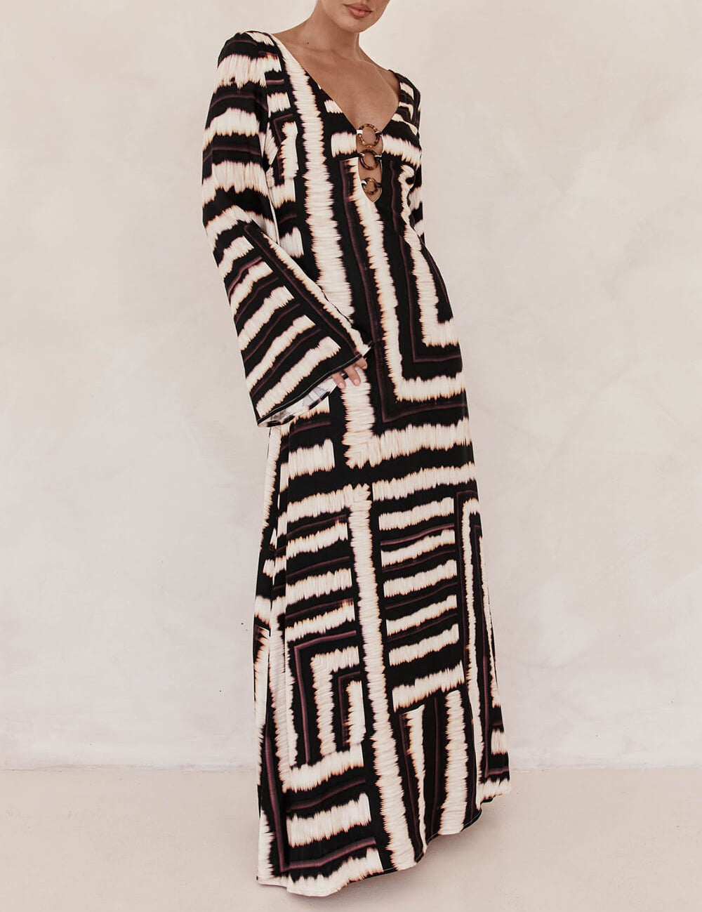Robe longue Flattering unique imprimée