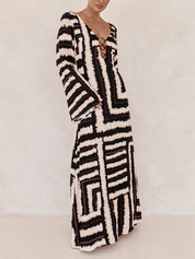 Robe longue Flattering unique imprimée