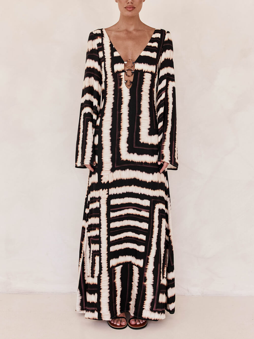 Robe longue Flattering unique imprimée