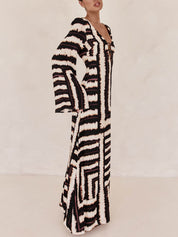 Robe longue Flattering unique imprimée