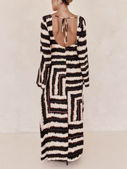 Robe longue Flattering unique imprimée
