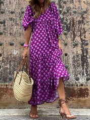 Robe longue bohème imprimée