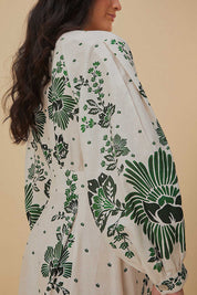 Robe longue unique manches longues boutonnée