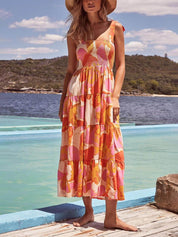Robe sans manches plissée extensible
