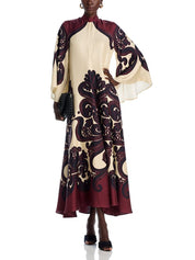 Robe longue Elegance spectaculaire imprimé