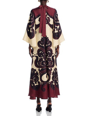 Robe longue Elegance spectaculaire imprimé