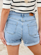 Short Lila vintage extensible en denim