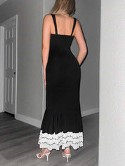 Robe longue moulante nuisette