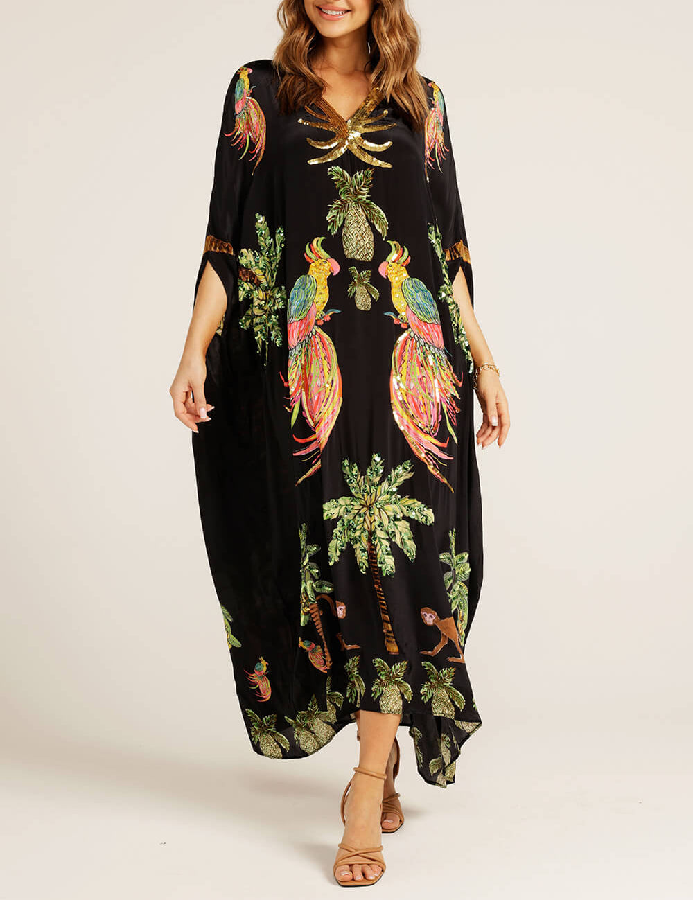 Robe unique imprimée — Noir