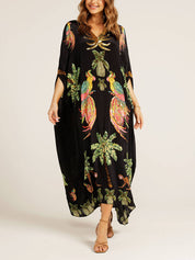 Robe unique imprimée — Noir