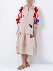 Robe longue unique imprimée légère