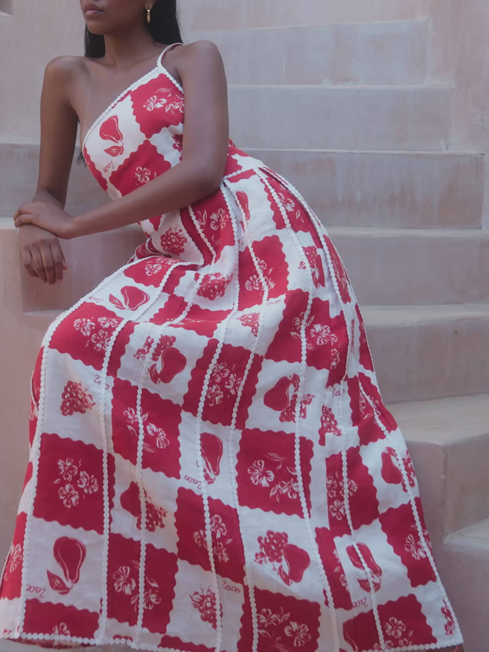 Robe longue unique imprimée fleurie
