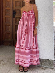 Robe longue en maille patchwork au crochet