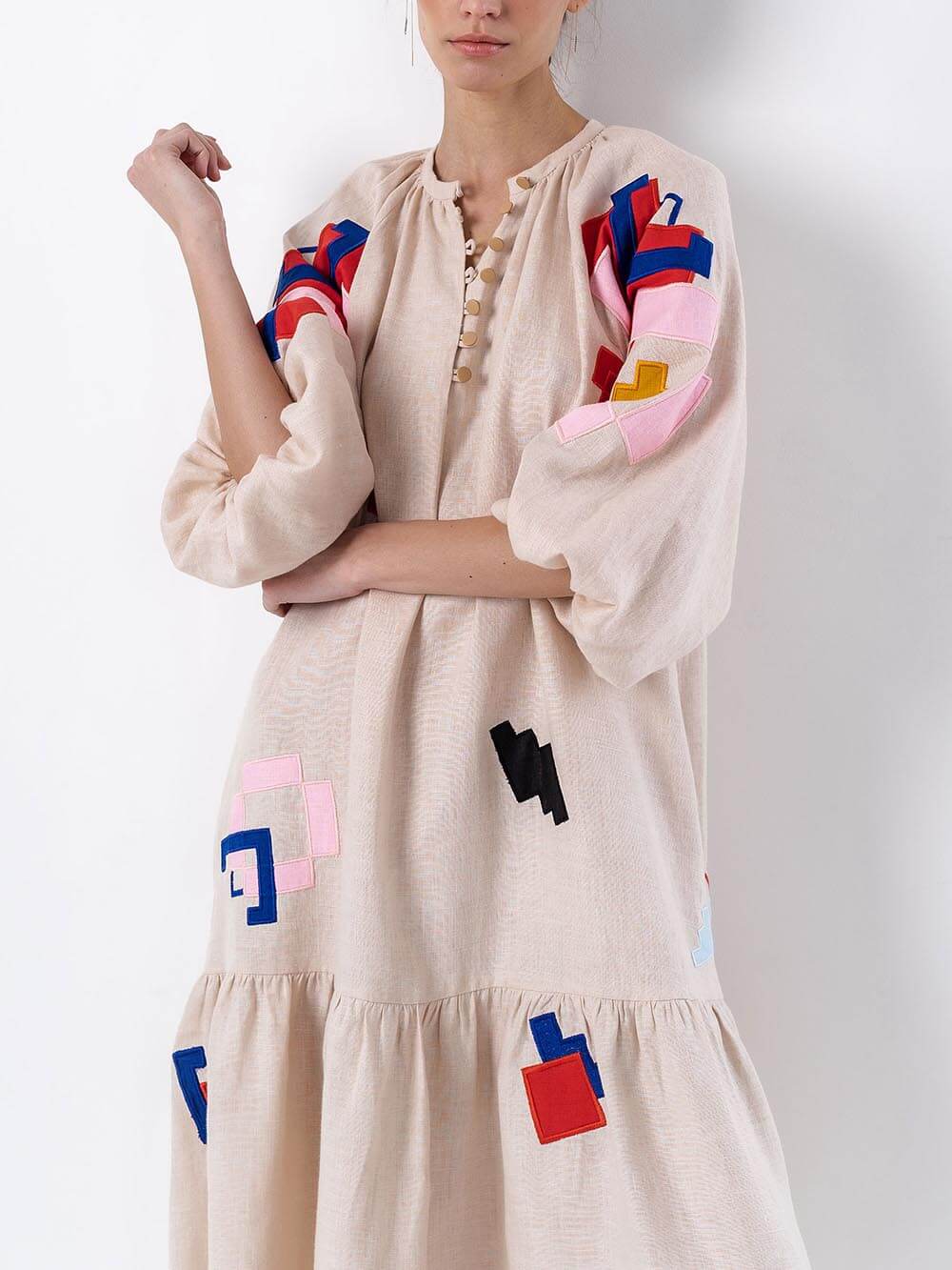 Robe longue unique imprimée légère