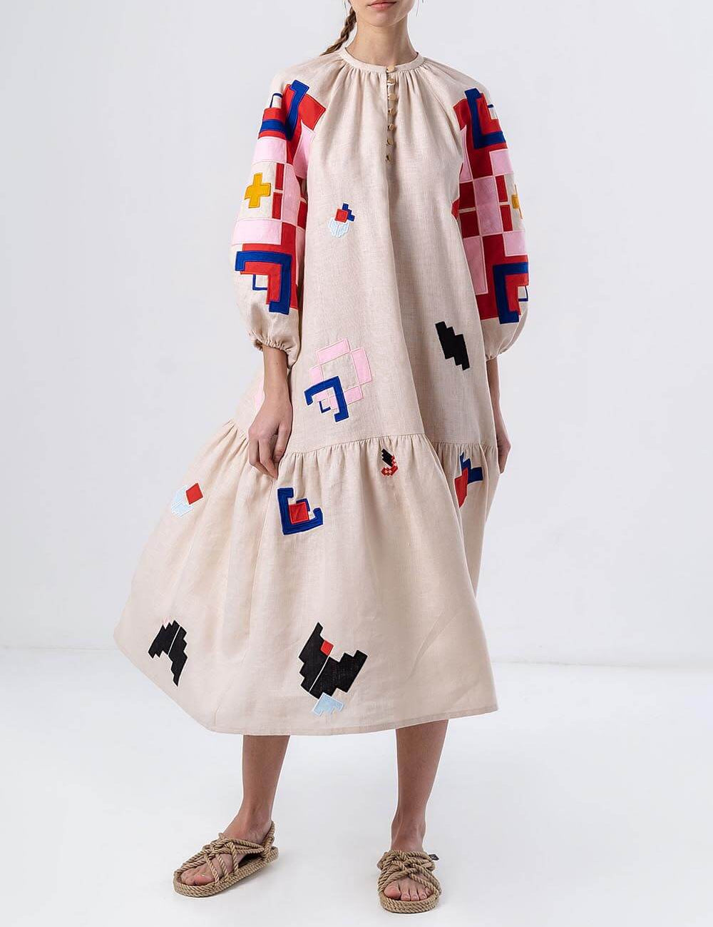 Robe longue unique imprimée légère