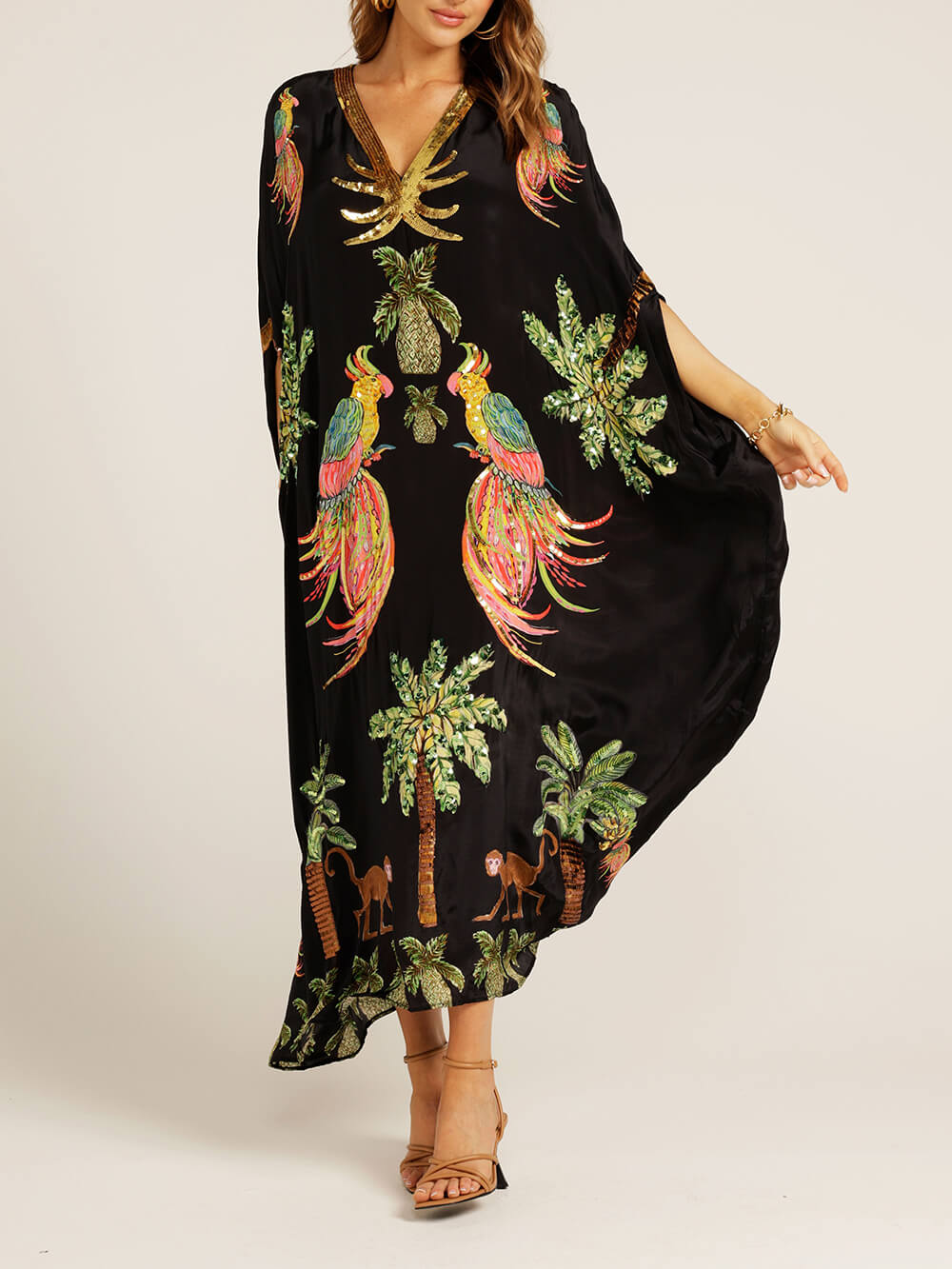 Robe unique imprimée — Noir