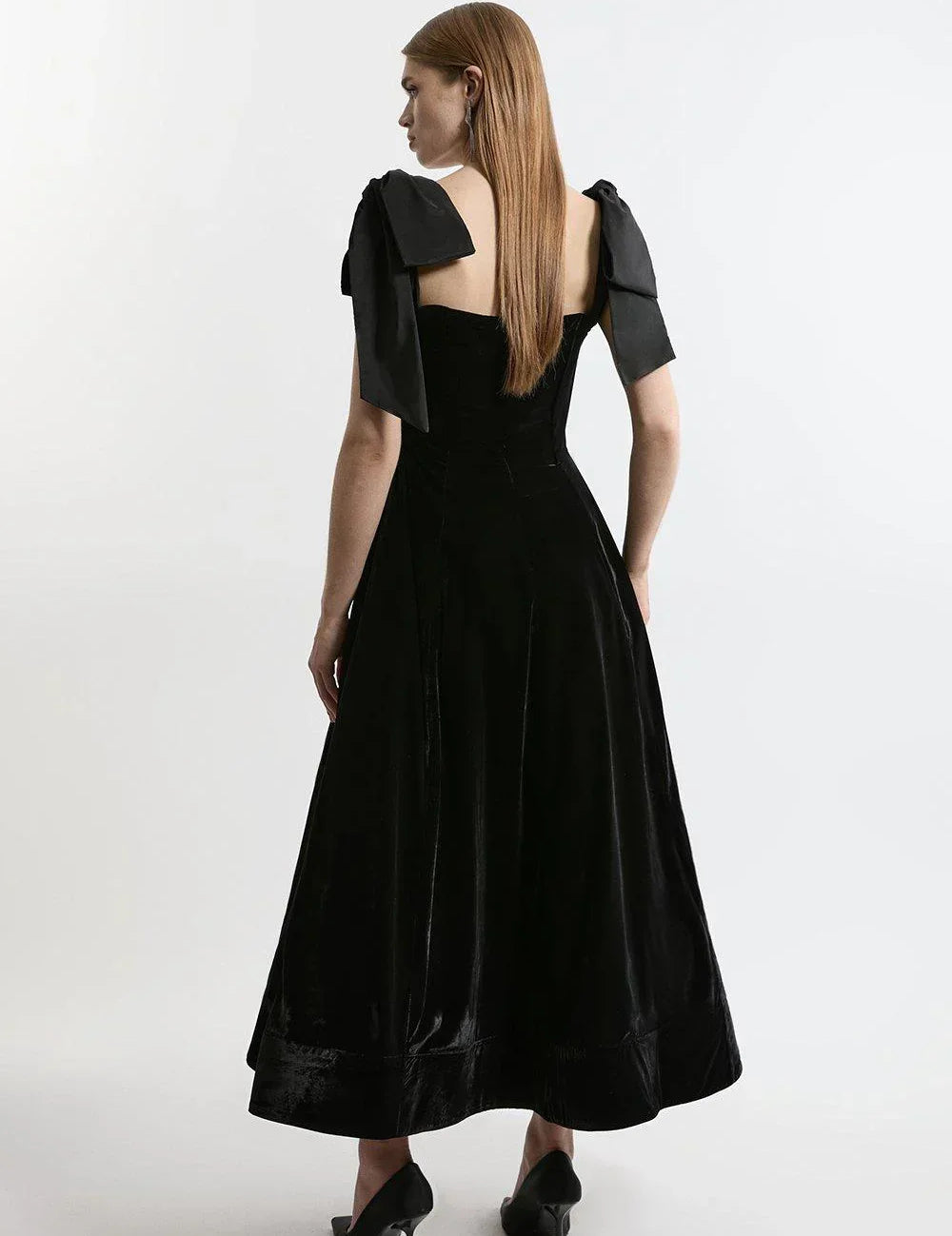 Robe mi-longue Velvet bustier