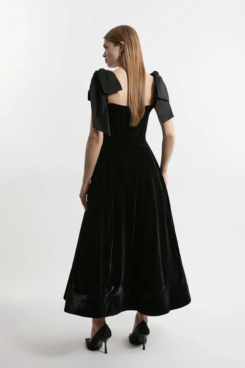 Robe mi-longue Velvet bustier