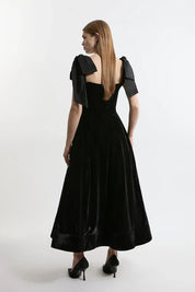 Robe mi-longue Velvet bustier