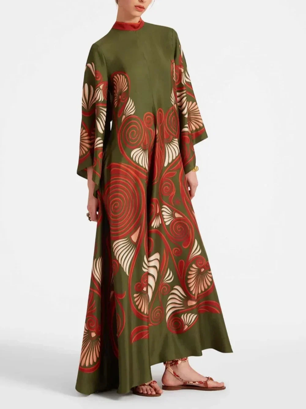 Robe longue Elegance éclatante imprimé