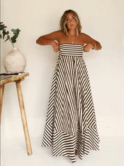 Robe longue Nocturnal froncée