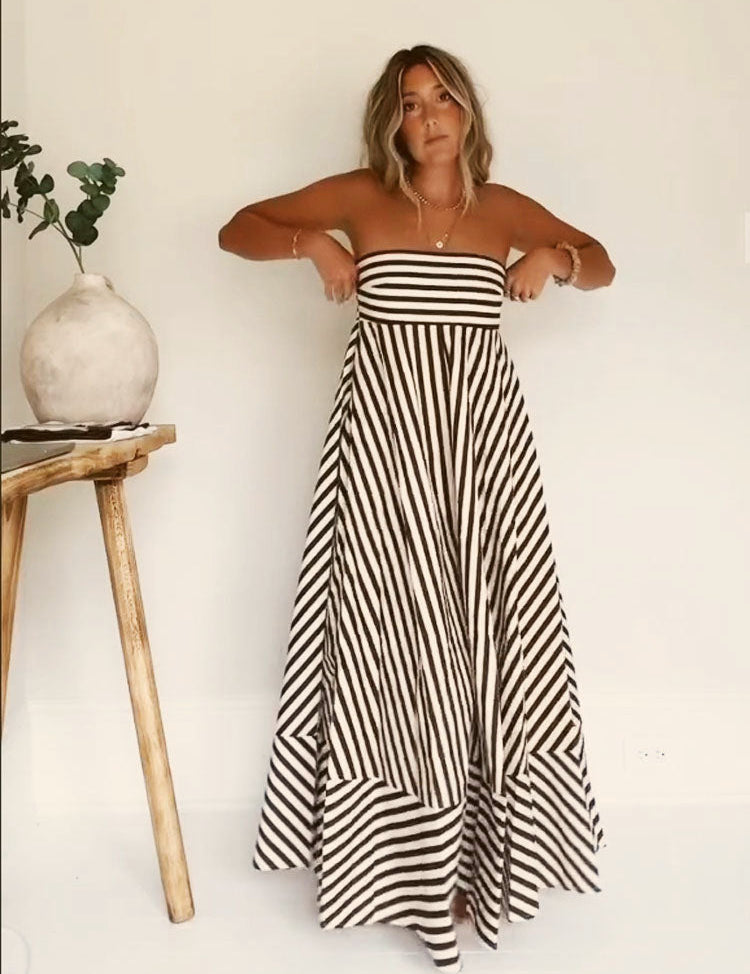 Robe longue Nocturnal froncée