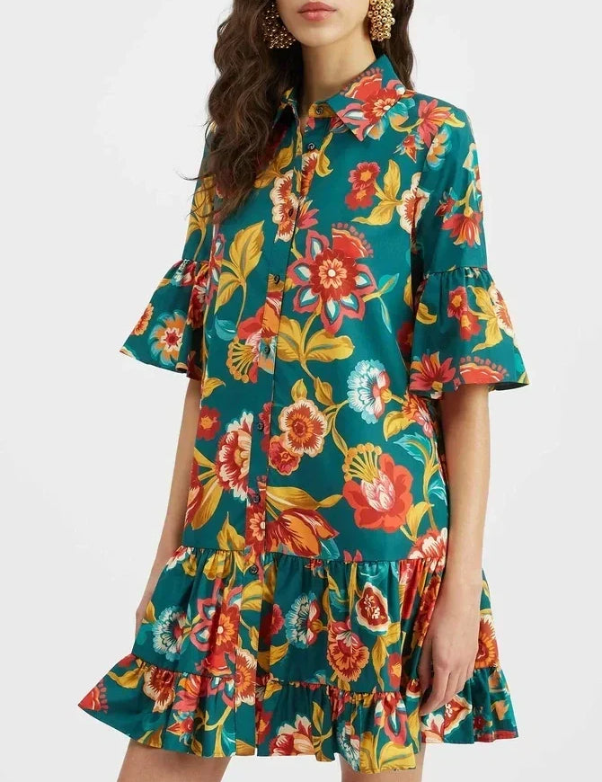 Robe courte Grace unique imprimé