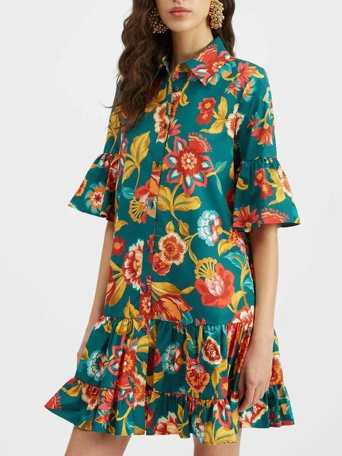 Robe courte Grace unique imprimé