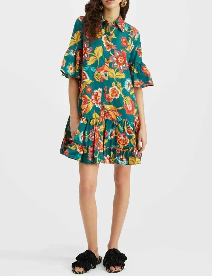 Robe courte Grace unique imprimé
