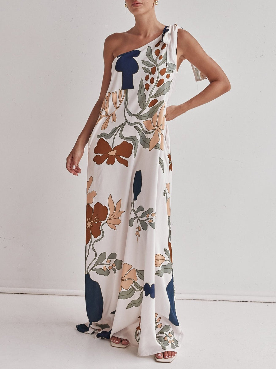 Robe longue imprimée