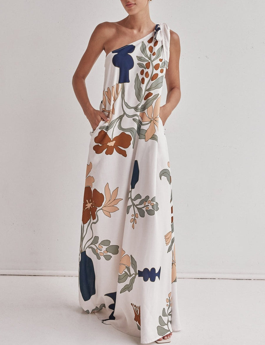 Robe longue imprimée