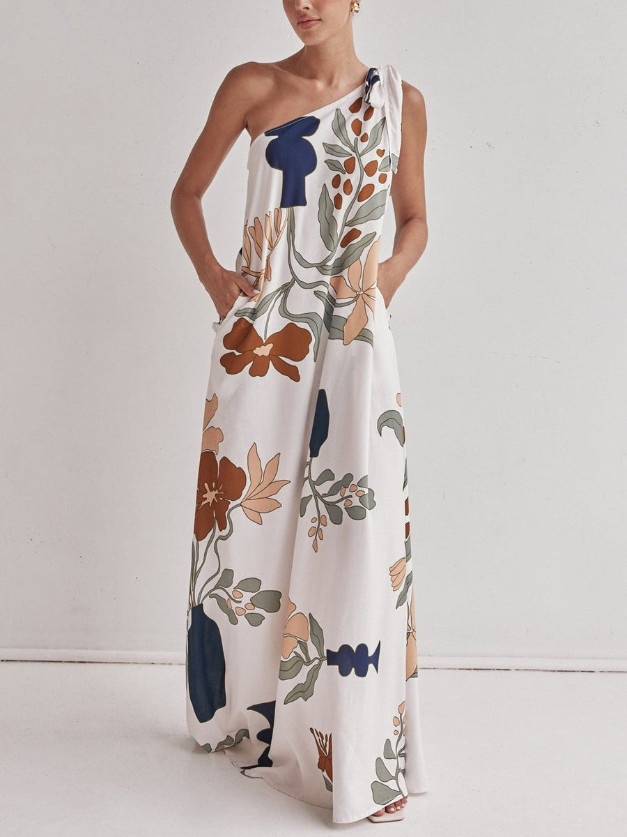 Robe longue imprimée