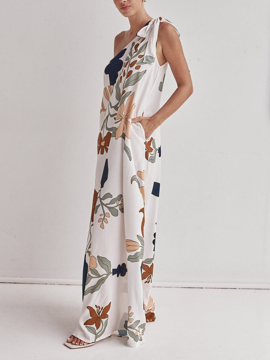 Robe longue imprimée