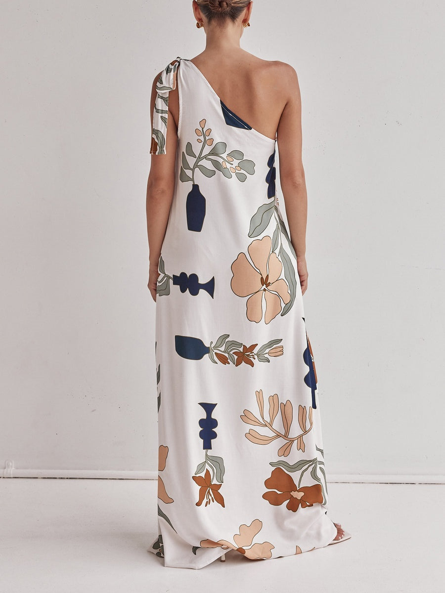 Robe longue imprimée