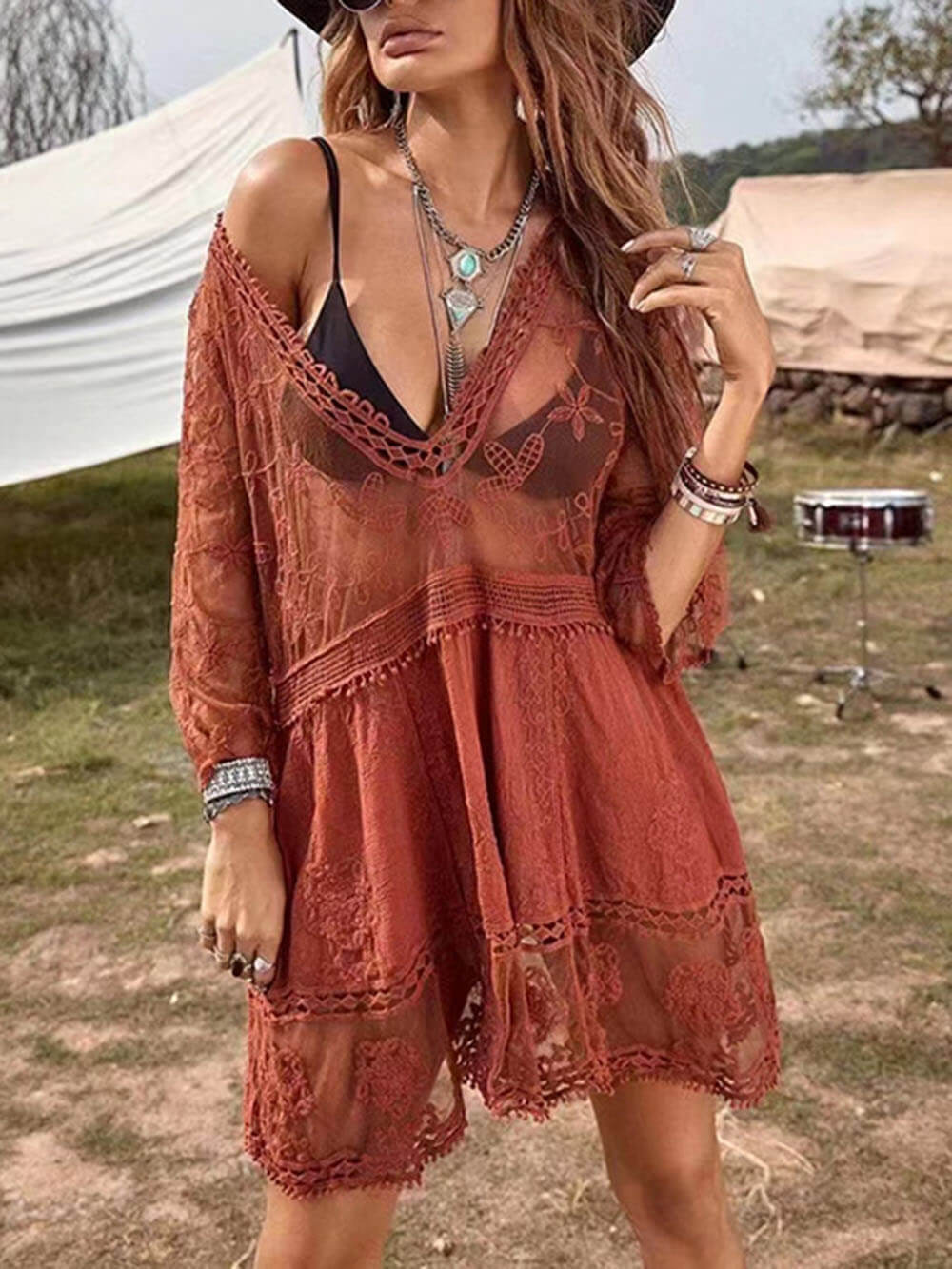 Robe ample de vacances de plage