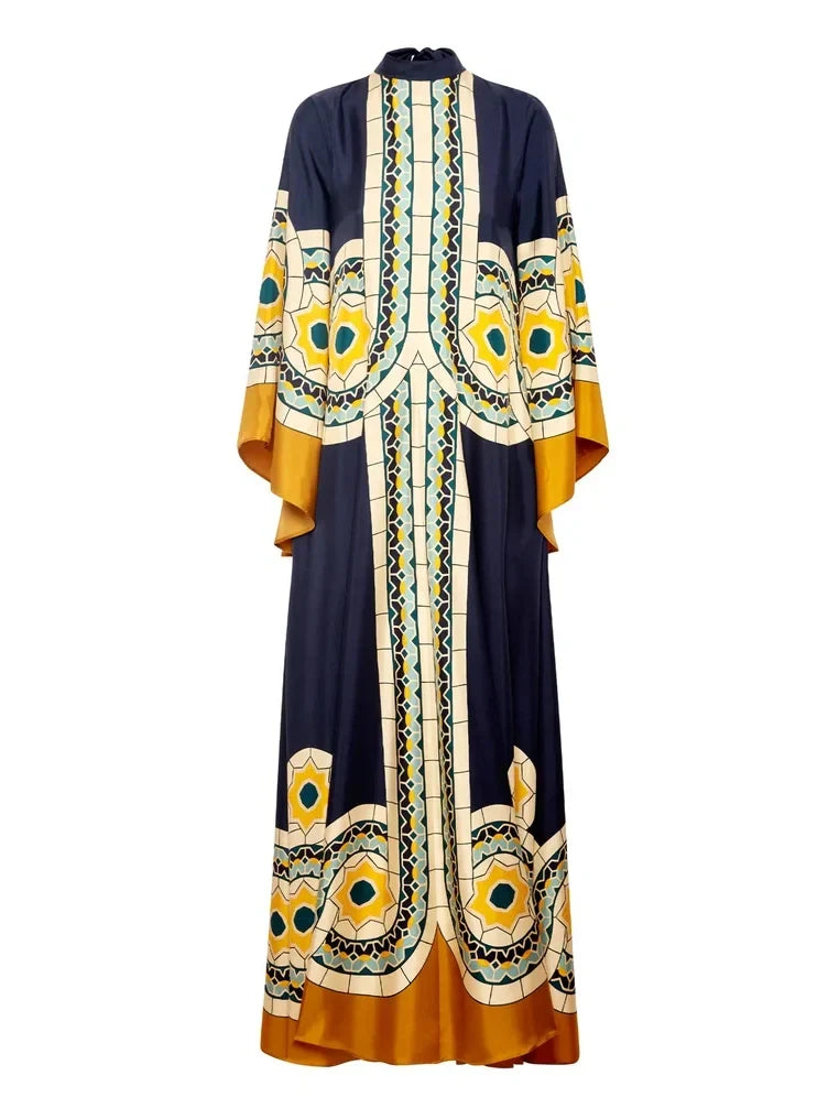 Robe longue Twill imprimé