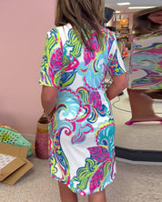 Robe Aria imprimée droite