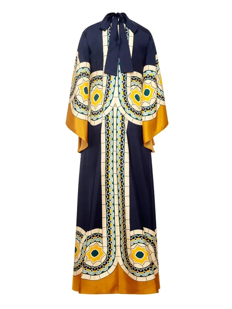 Robe longue Twill imprimé