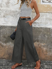 Pantalon Mara taille haute ample