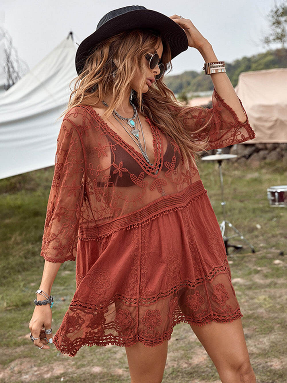 Robe ample de vacances de plage