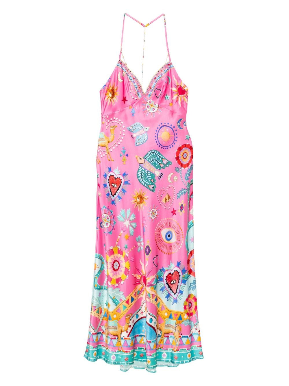 Robe mi-longue à chaîne nuisette