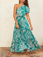 Robe Off-shoulder fleurie de vacances imprimé