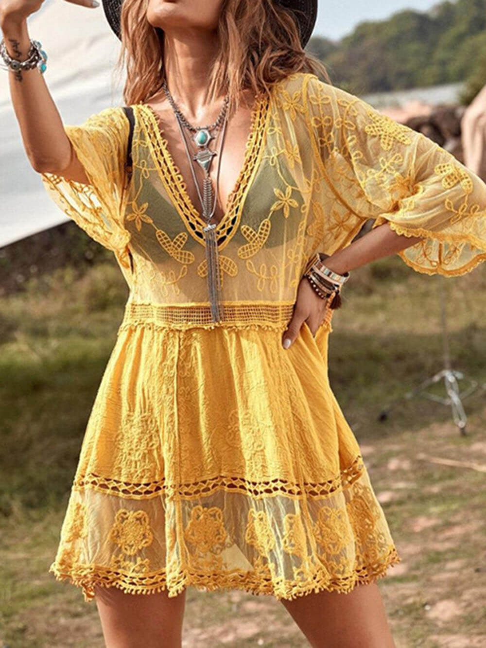 Robe ample de vacances de plage