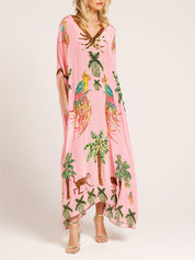 Robe unique imprimée — Rose