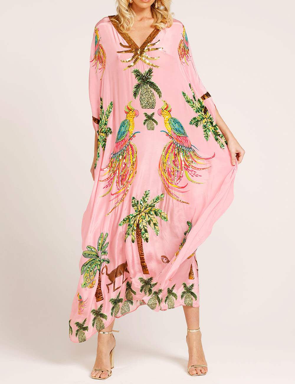 Robe unique imprimée — Rose