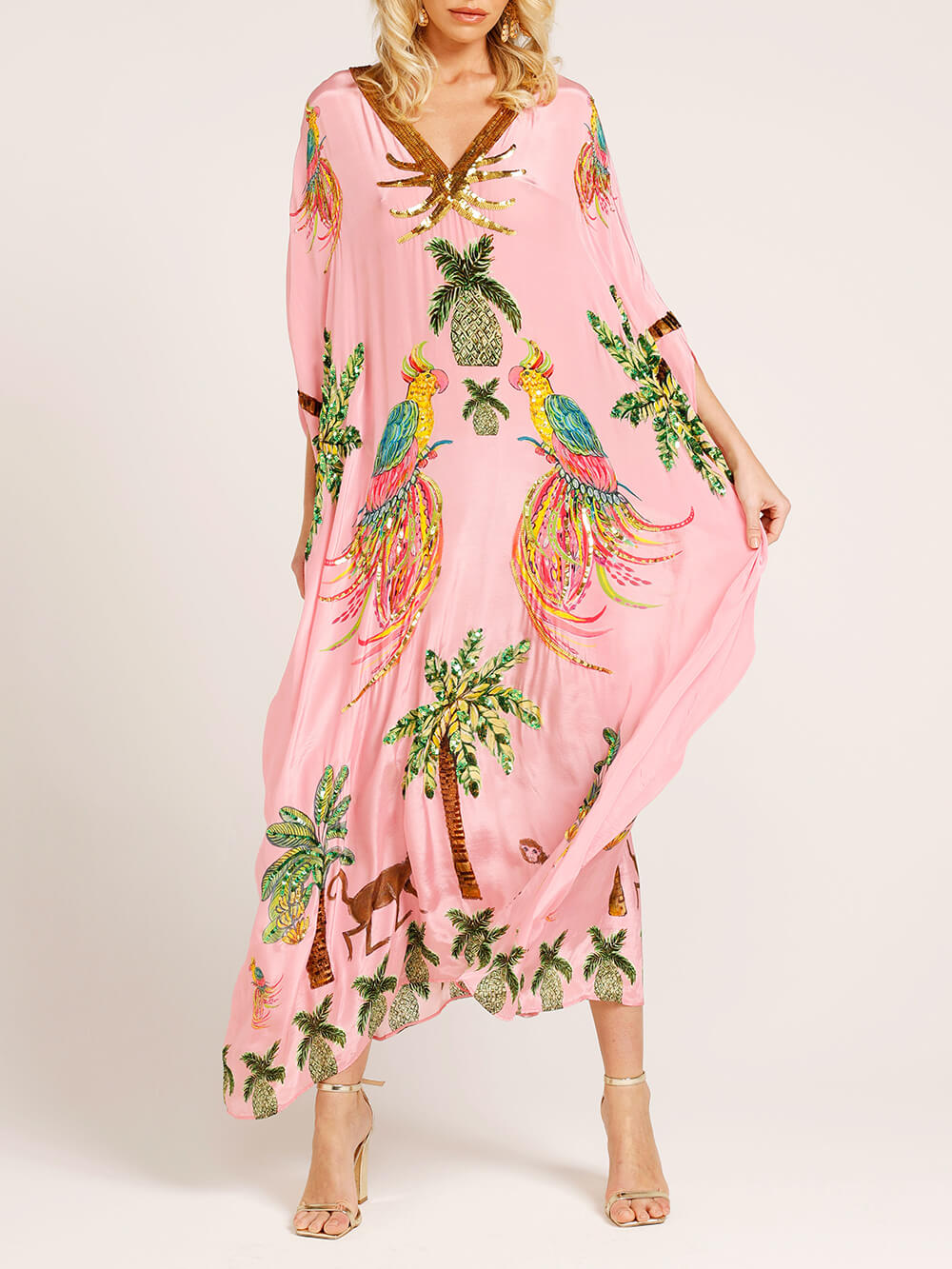 Robe unique imprimée — Rose