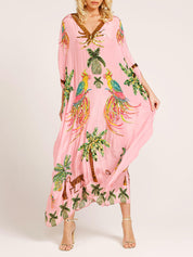 Robe unique imprimée — Rose