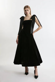 Robe mi-longue Velvet bustier